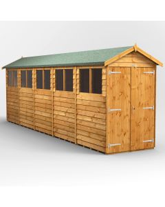 20x4 Overlap Apex Double Door Shed
