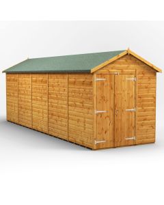 20x6 Windowless Apex Double Door Shed