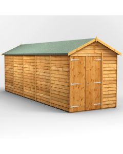 20x6 Overlap Windowless Apex Double Door Shed
