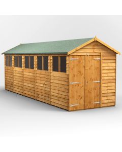 20x6 Overlap Apex Double Door Shed