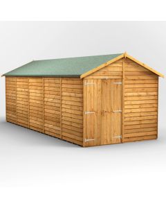 20x8 Overlap Windowless Apex Double Door Shed