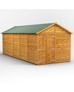 20x8 Windowless Apex Double Door Shed