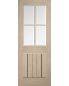 LPD Blonde Oak Pre Finished Mexicano 4 Light Glazed Door