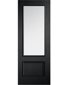 LPD Black Murcia Pre Finished 1P/1L Clear Glazed Door