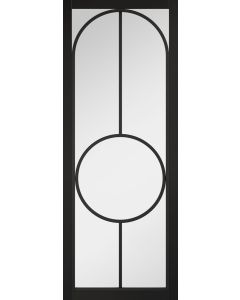 LPD Bowery Black Clear Glazed Door