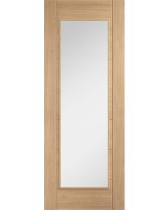 LPD Oak Carini Un Finished 1 Light Clear Glazed Door