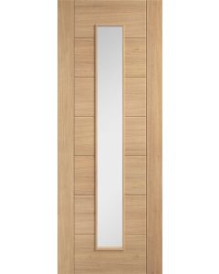 LPD Oak Carini Pre Finished Long Light Clear Glazed Door