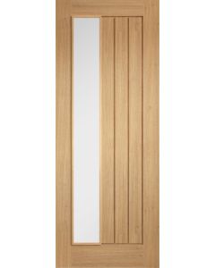 LPD Oak Mexicano Pre Finished Offset Clear Glazed Door