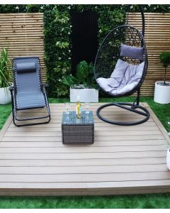 Composite Decking Kit With Fully Finished Edges - 4.0m x 2.4m - Warm Sand
