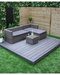 Composite Decking Kit With Fully Finished Edges - 4.0m x 4.2m - Welsh Grey