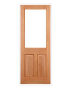 LPD 2XG External Hardwood 2 Panel Clear Glazed Door