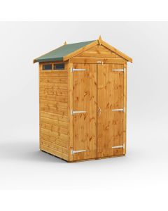4x4 Apex Security Double Door Shed