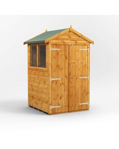 4x4 Apex Double Door Shed