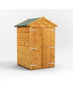 4x4 Windowless Apex Double Door Shed