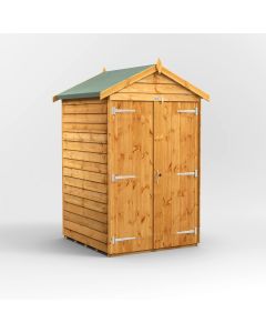 4x4 Overlap Windowless Apex Double Door Shed