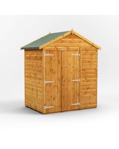4x6 Windowless Apex Double Door Shed