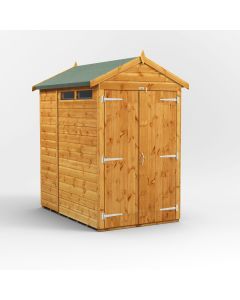 6x4 Apex Security Double Door Shed