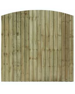 Arched Top Feathered Edge Fencing Panel