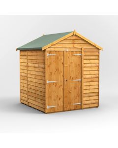 6x6 Overlap Windowless Apex Double Door Shed