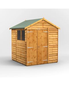 6x6 Overlap Apex Double Door Shed