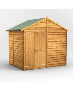 6x8 Overlap Windowless Apex Double Door Shed