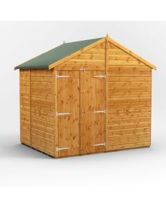 6x8 Windowless Apex Double Door Shed