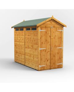 8x4 Apex Security Double Door Shed
