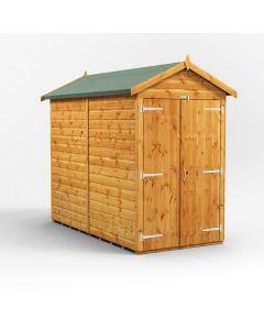8x4 Windowless Apex Double Door Shed