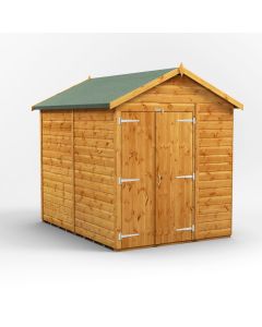 8x6 Windowless Apex Double Door Shed