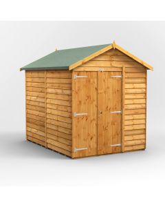 8x6 Overlap Windowless Apex Double Door Shed