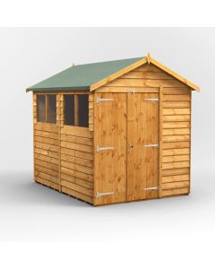 8x6 Overlap Apex Double Door Shed