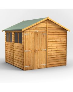 8x8 Overlap Apex Double Door Shed