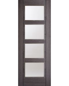 LPD Internal Ash Grey Vancouver 4L Clear Glazed Door