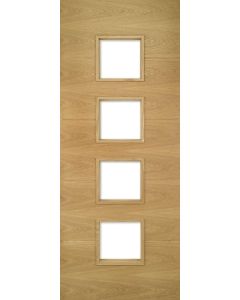 Deanta Augusta Oak Pre Finished Glazed Door