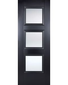 LPD Internal Black Amsterdam 3L Glazed Primed Door