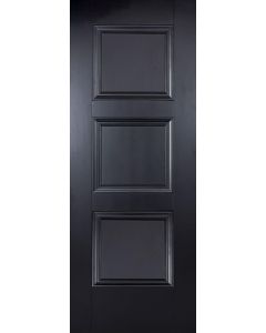 LPD Internal Black Amsterdam 3 Panel Primed Door