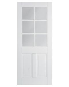 Internal Solid White Primed Canterbury 2 Panel 6 Light Glazed Door 