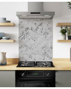 ALLOY Carrara Marble Herringbone Hob Splashback (800 x 600 x 4mm)