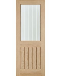 Casa Oak Cottage Half Light Glazed Unfinished Door