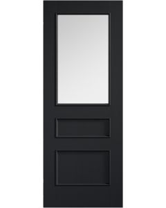 LPD Black Toledo Pre Finished 2P/1L Clear Glazed Door