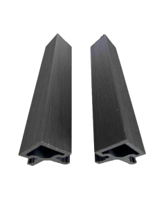 Slatted Composite Cladding Wall Panel Corner Trim - Anthracite Grey - 3m
