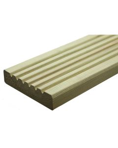 6m Deluxe Timber Decking Boards (120mm x 28mm)