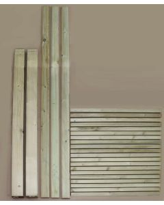 2.4m Complete Modern Square Decking Handrail Kit 
