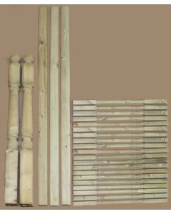 2.4m Complete Turned Decking Handrail Kit 