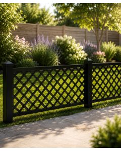 Diamond Decorative Fence With Aluminium Posts (Below Ground)