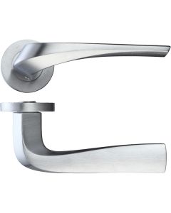 LPD Draco Satin Chrome Tone Privacy Handle Hardware Pack