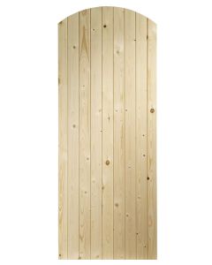External Pine Ledged & Braced Arched Top Gate - front