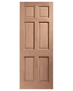 External Hardwood Un-finished Colonial 6 Panel Door