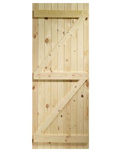 External Pine Ledged & Braced Square Top Gate