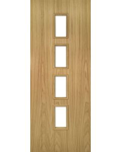 Deanta Galway Glazed Internal Oak Fire Door (FD30)